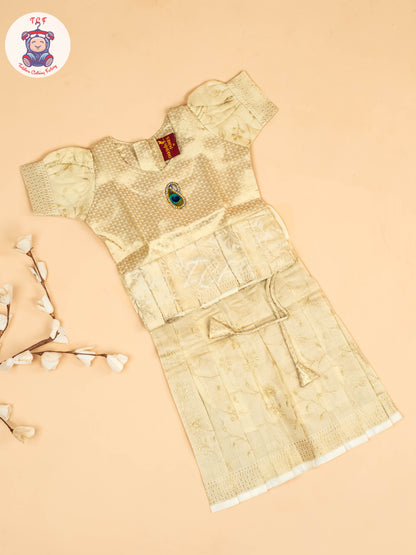 Half White Kerala - Girls Readymade Pavadai Sattai