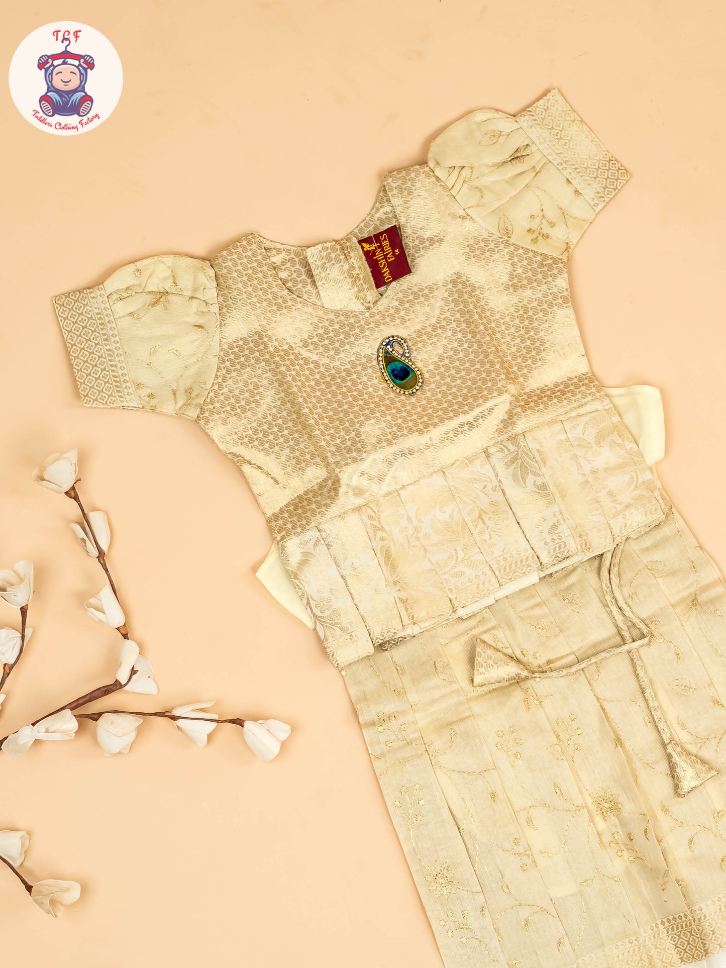 Half White Kerala - Girls Readymade Pavadai Sattai