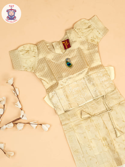 Half White Kerala - Girls Readymade Pavadai Sattai