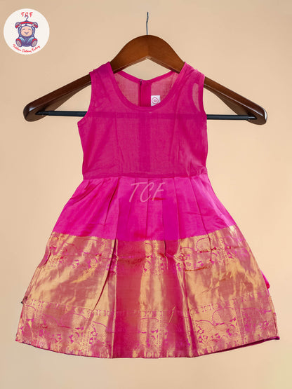 Girls Readymade Pure Pattu Pavadai Sattai