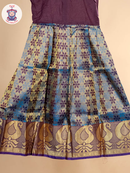 Girls Readymade Pure Pattu Pavadai Sattai