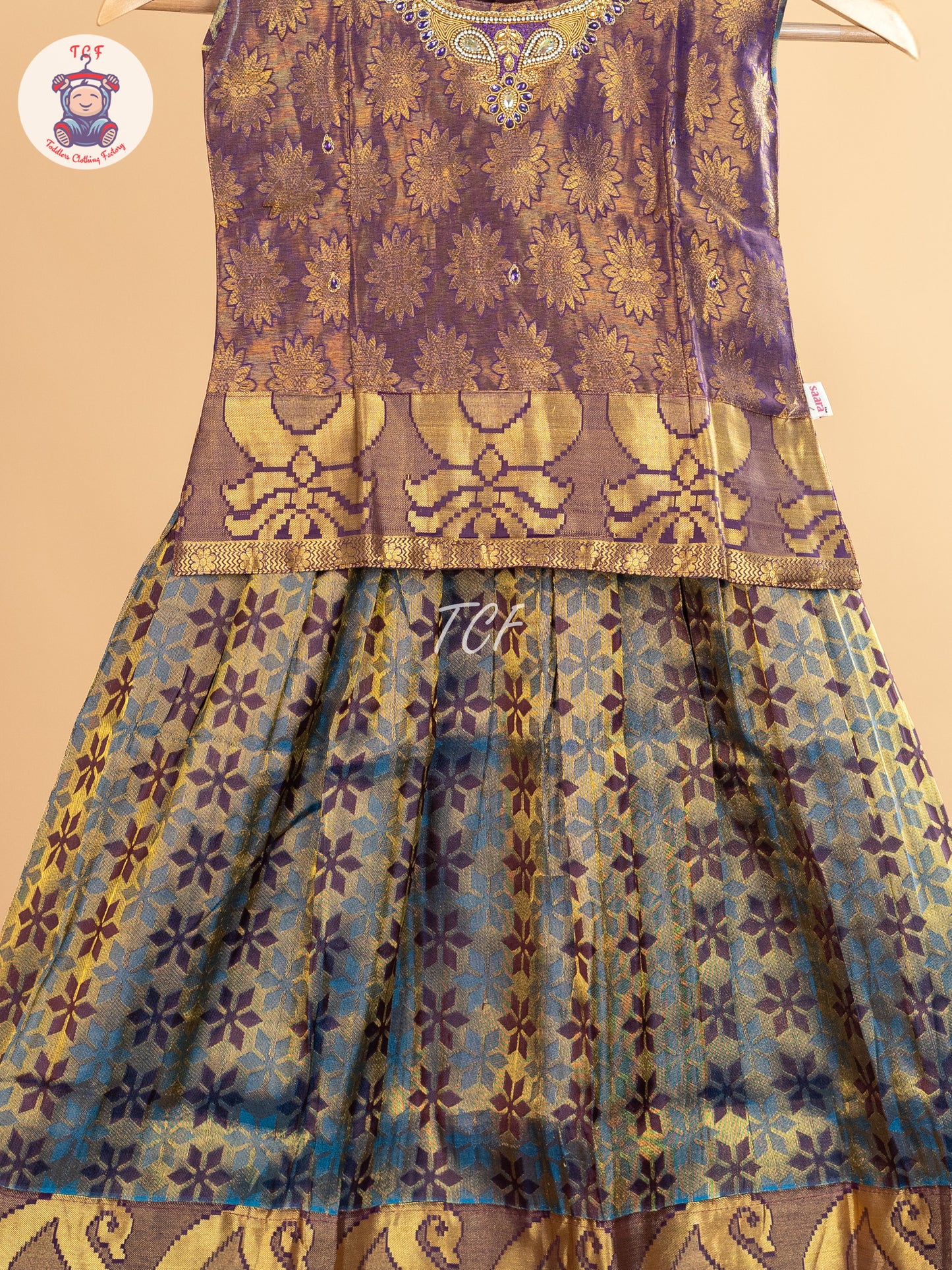 Girls Readymade Pure Pattu Pavadai Sattai