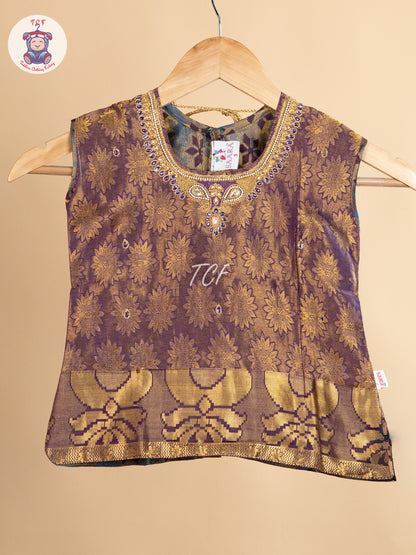 Girls Readymade Pure Pattu Pavadai Sattai