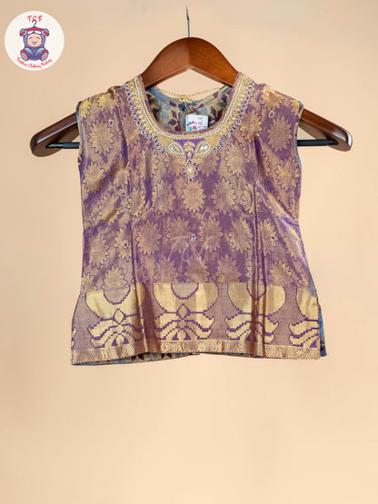 Girls Readymade Pure Pattu Pavadai Sattai