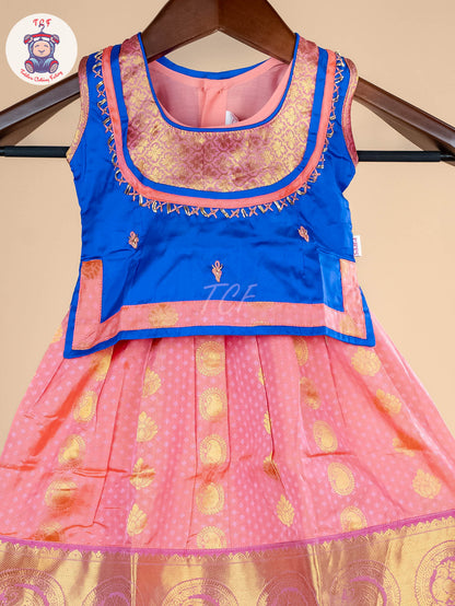 Girls Readymade Pure Pattu Pavadai Sattai