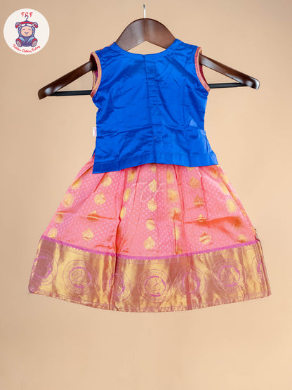 Girls Readymade Pure Pattu Pavadai Sattai
