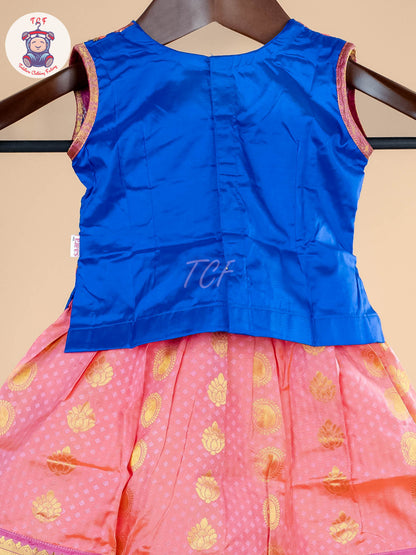 Girls Readymade Pure Pattu Pavadai Sattai