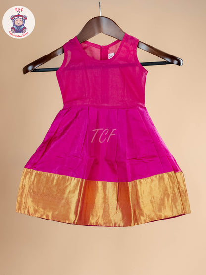 Girls Readymade Pure Pattu Pavadai Sattai