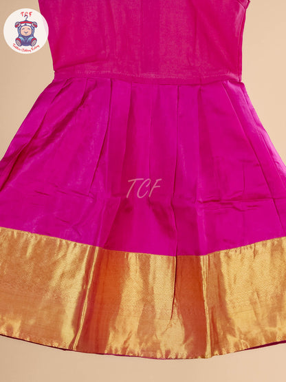 Girls Readymade Pure Pattu Pavadai Sattai