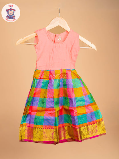 Girls Readymade Pure Pattu Pavadai Sattai