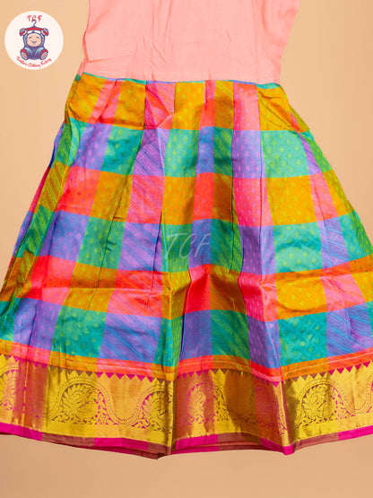Girls Readymade Pure Pattu Pavadai Sattai