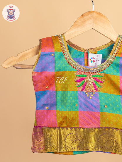 Girls Readymade Pure Pattu Pavadai Sattai