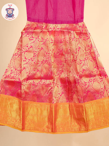 Girls Readymade Pure Pattu Pavadai Sattai