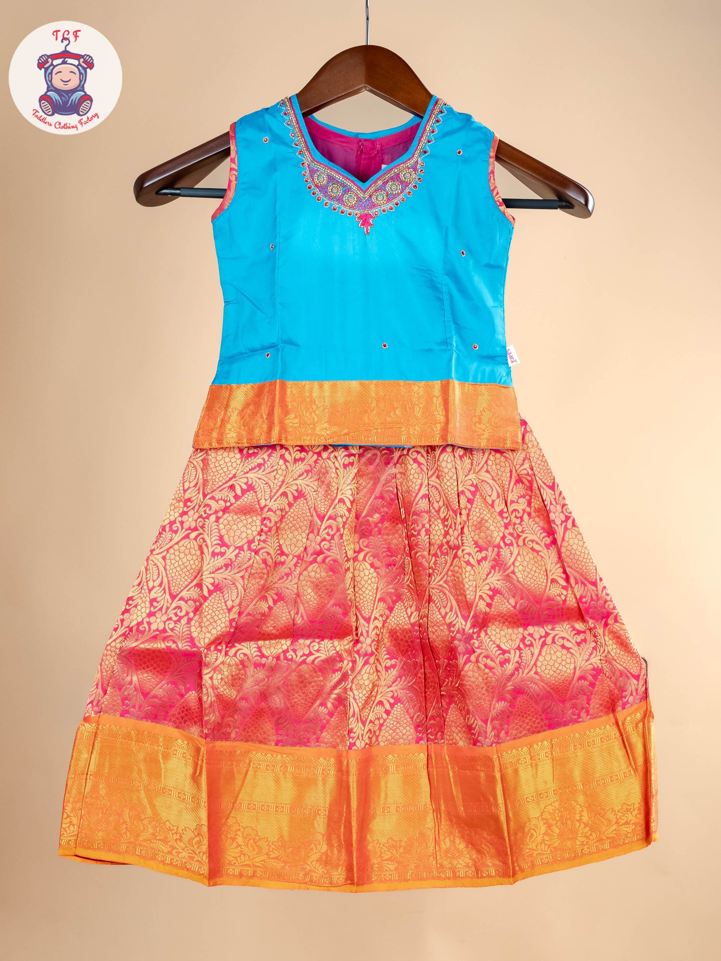 Girls Readymade Pure Pattu Pavadai Sattai