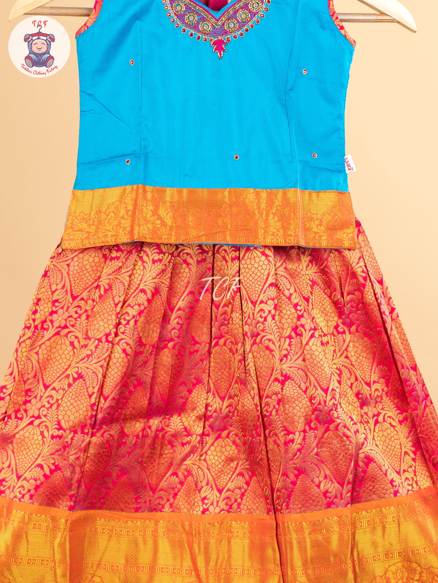 Girls Readymade Pure Pattu Pavadai Sattai