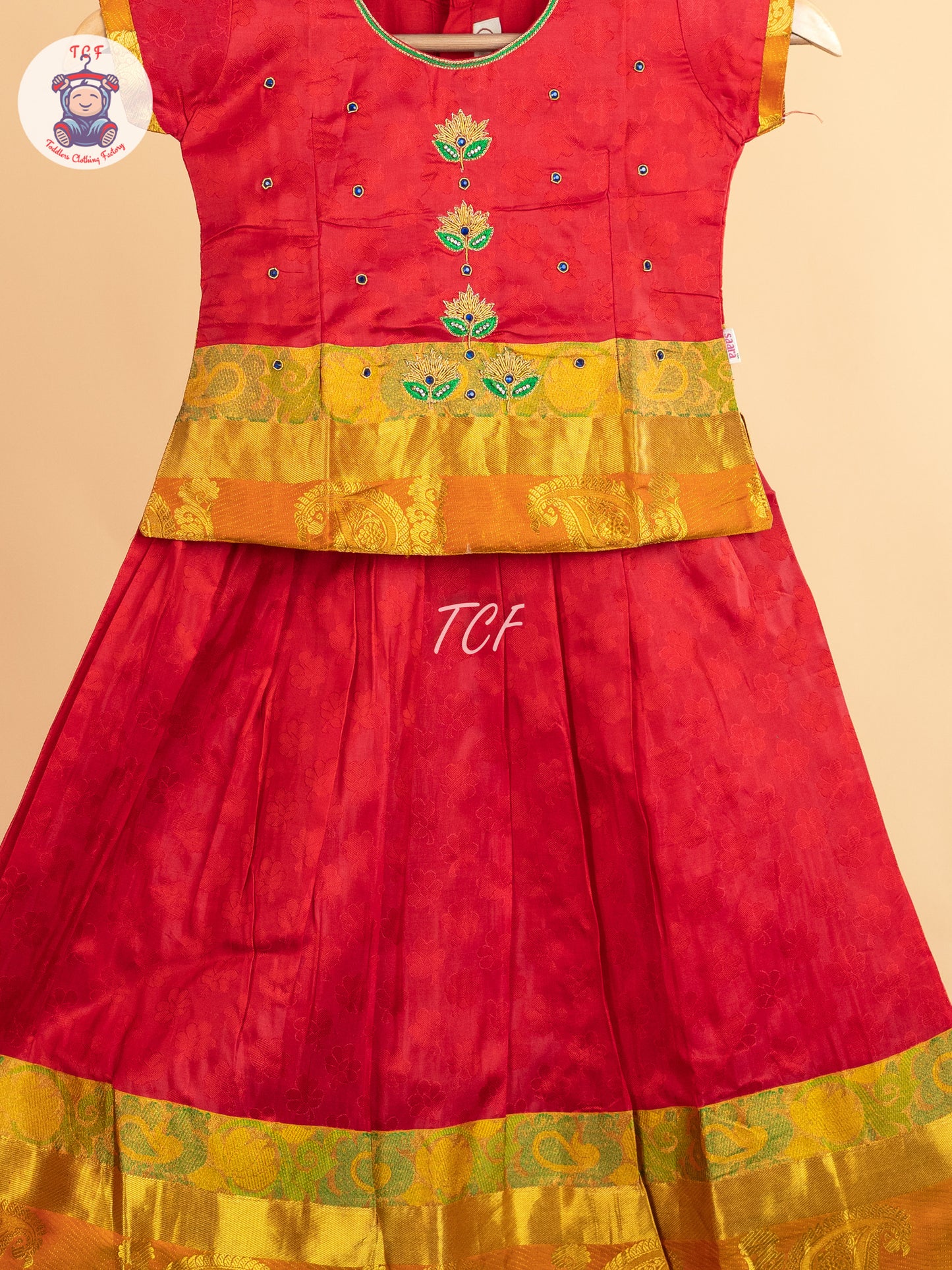 Girls Readymade Pure Pattu Pavadai Sattai