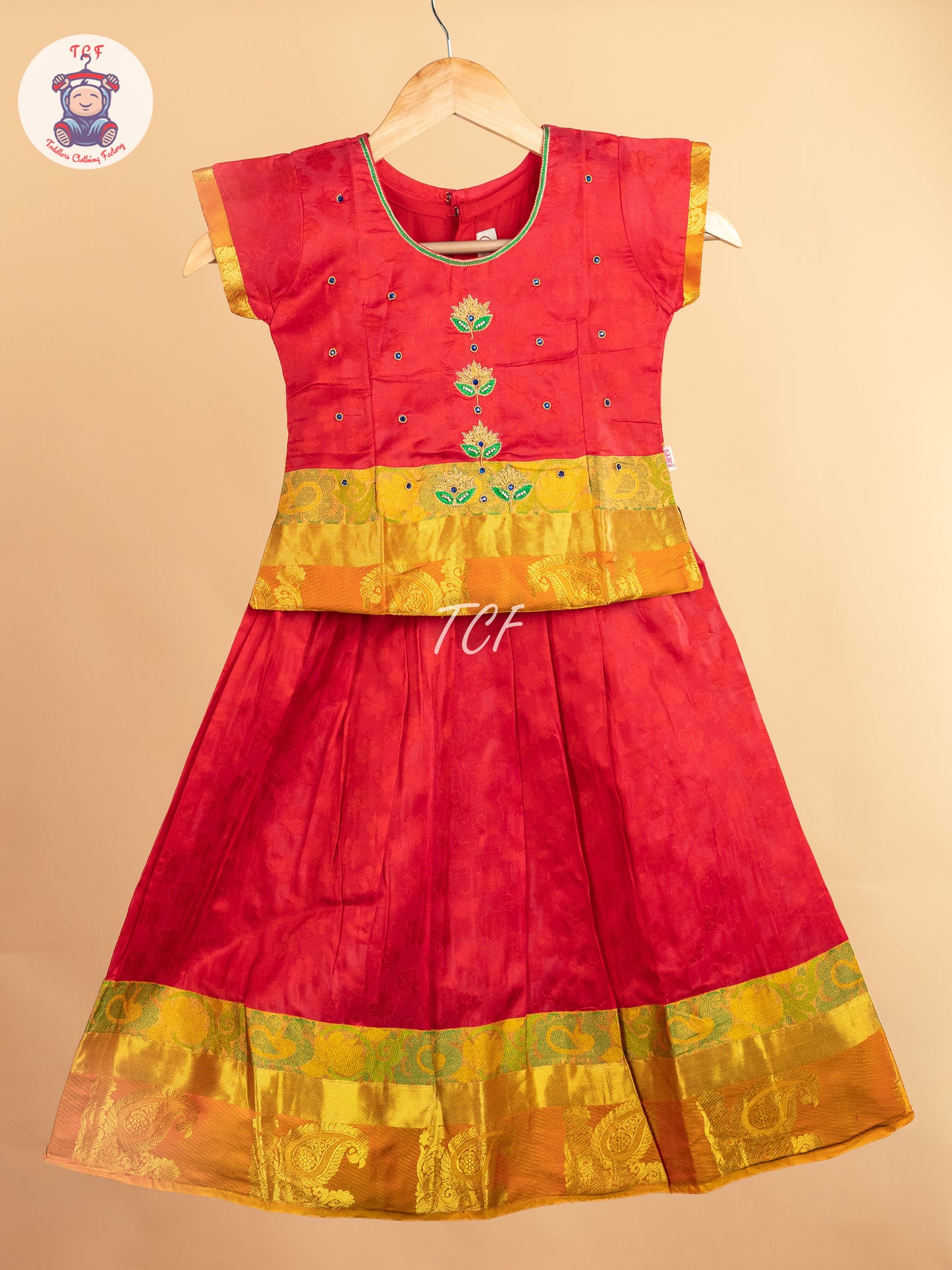 Girls Readymade Pure Pattu Pavadai Sattai
