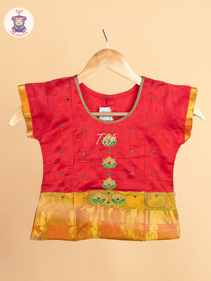Girls Readymade Pure Pattu Pavadai Sattai