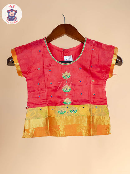 Girls Readymade Pure Pattu Pavadai Sattai