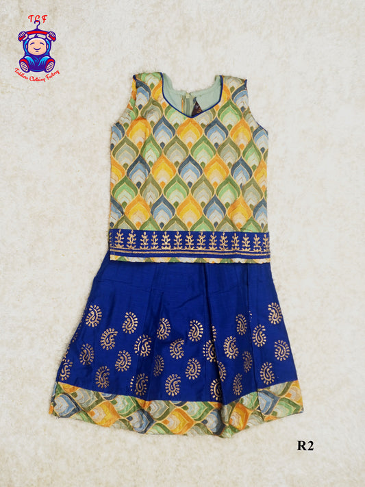 Green & Royal Blue - Pavadai Sattai