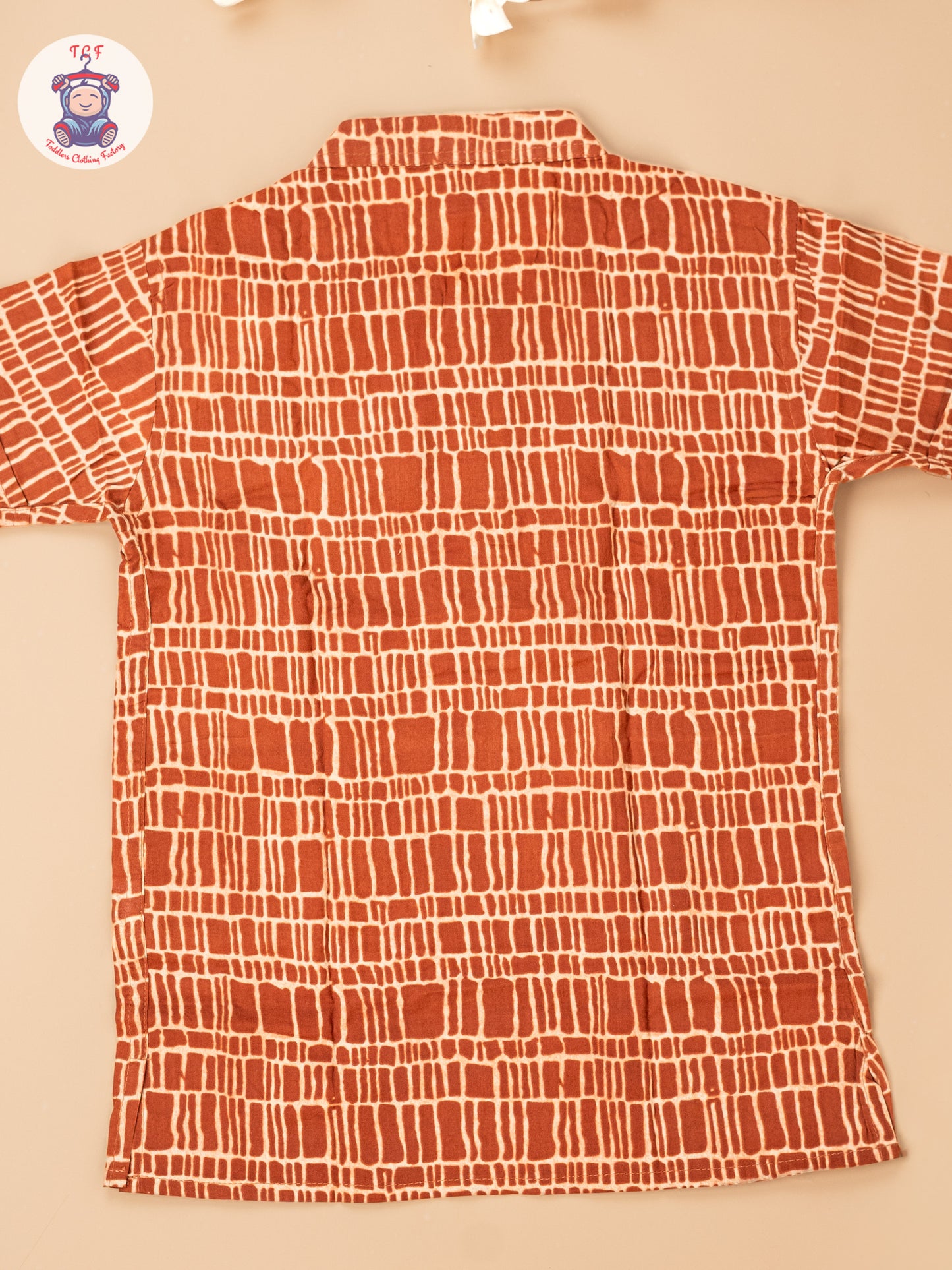 Rust - Boys Readymade Short Kurta
