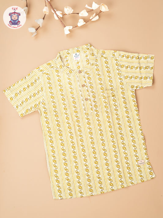 Yellow - Boys Readymade Short Kurta
