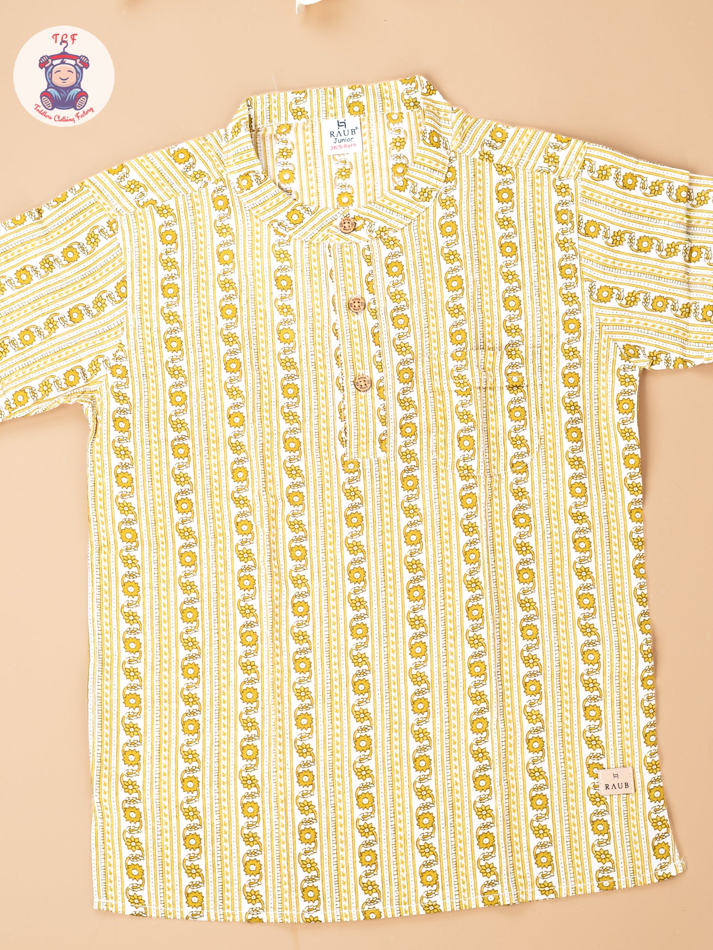 Yellow - Boys Readymade Short Kurta
