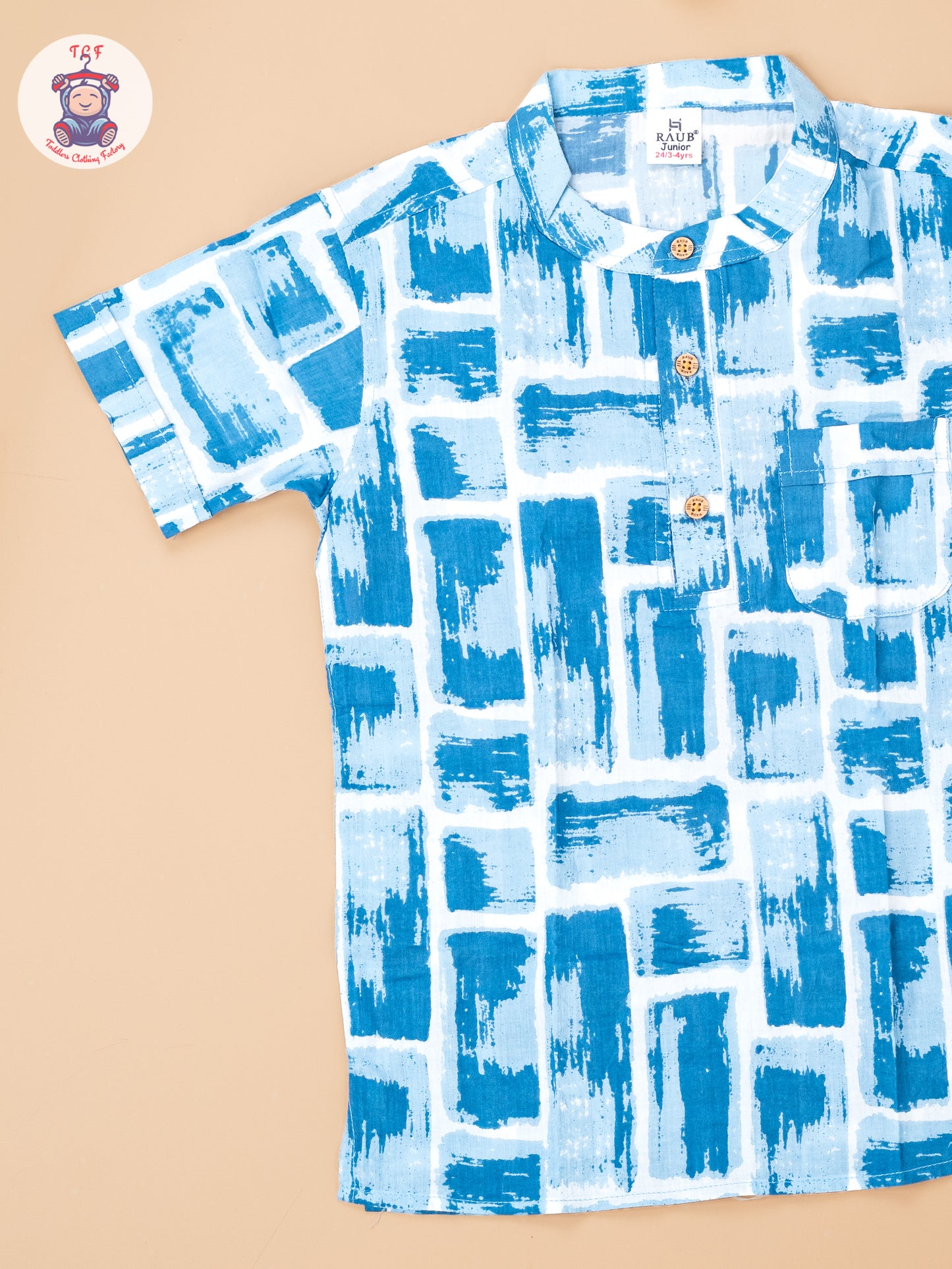 Sky Blue - Boys Readymade Short Kurta