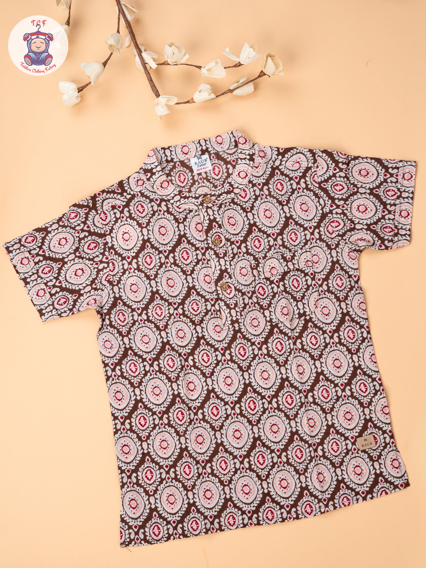 Brown - Boys Readymade Short Kurta