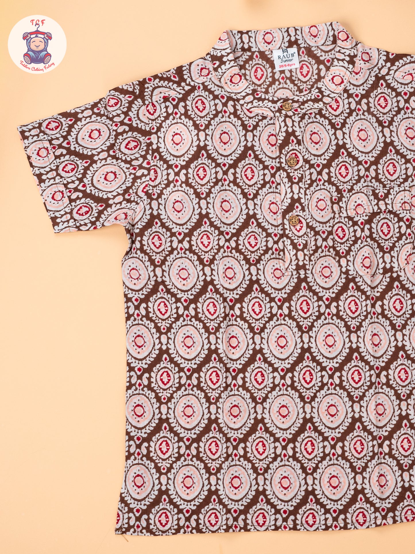 Brown - Boys Readymade Short Kurta