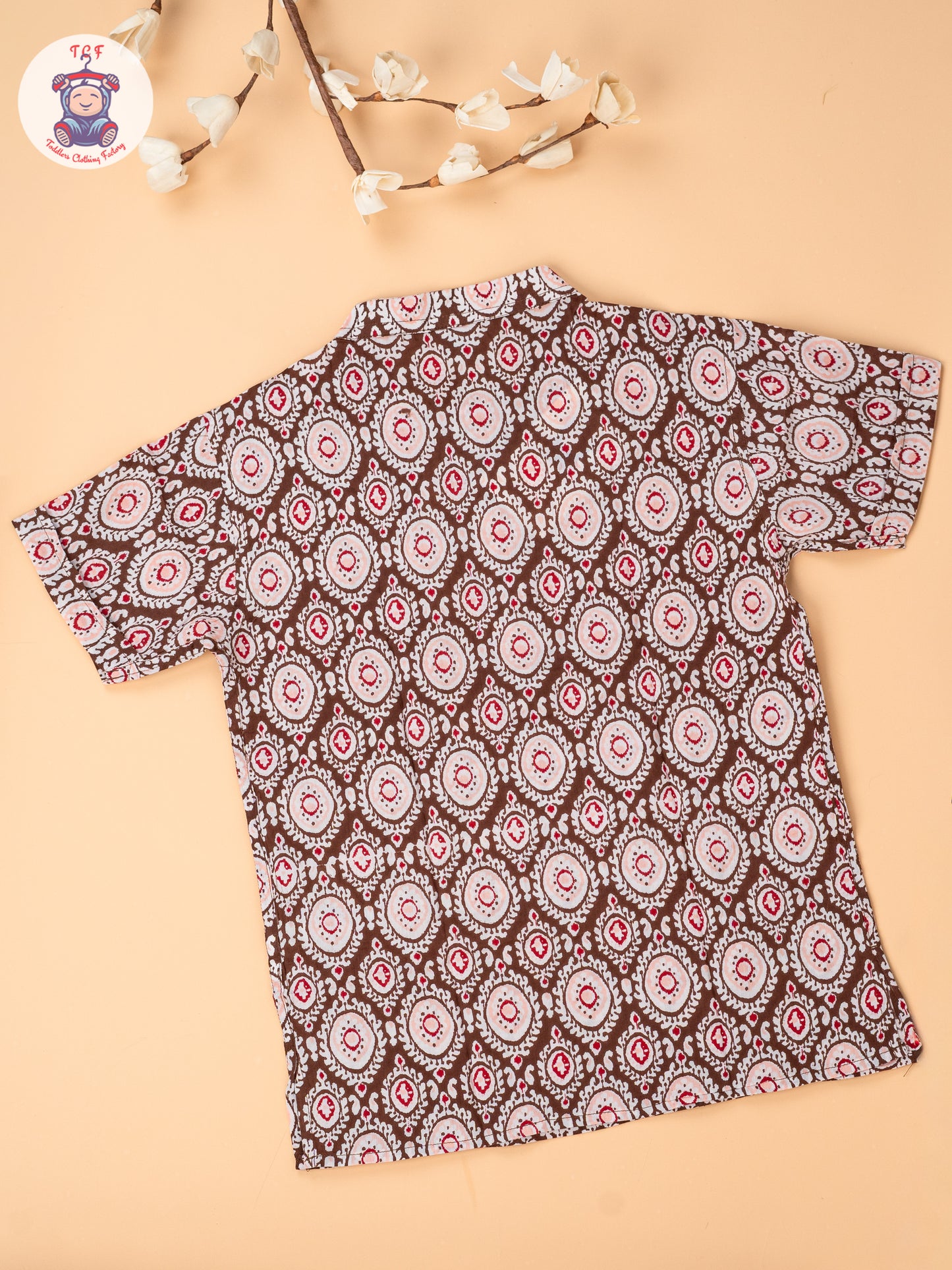 Brown - Boys Readymade Short Kurta