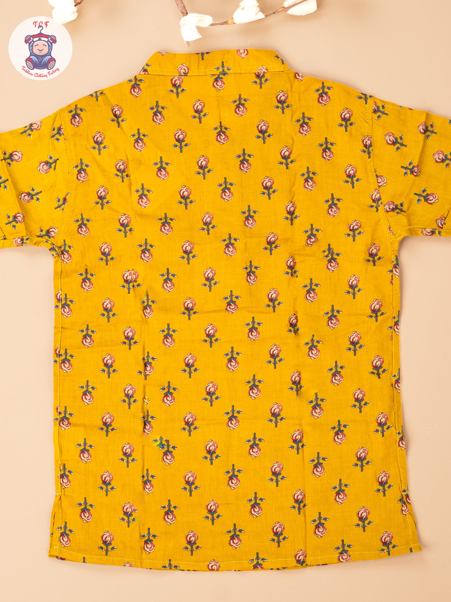 Mustard - Boys Readymade Short Kurta