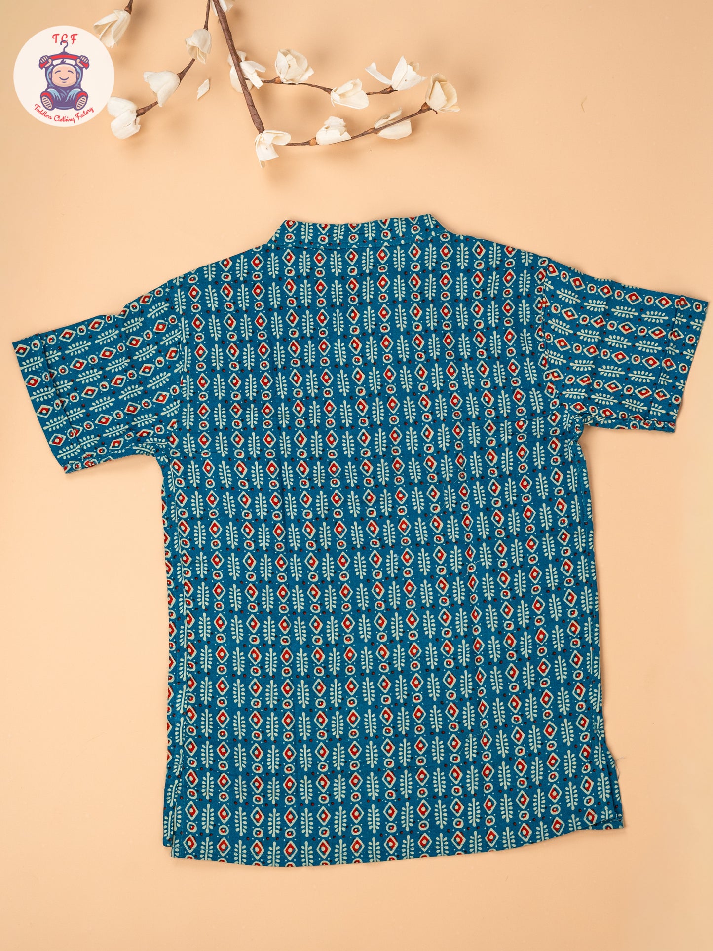 Rama Blue - Boys Readymade Short Kurta