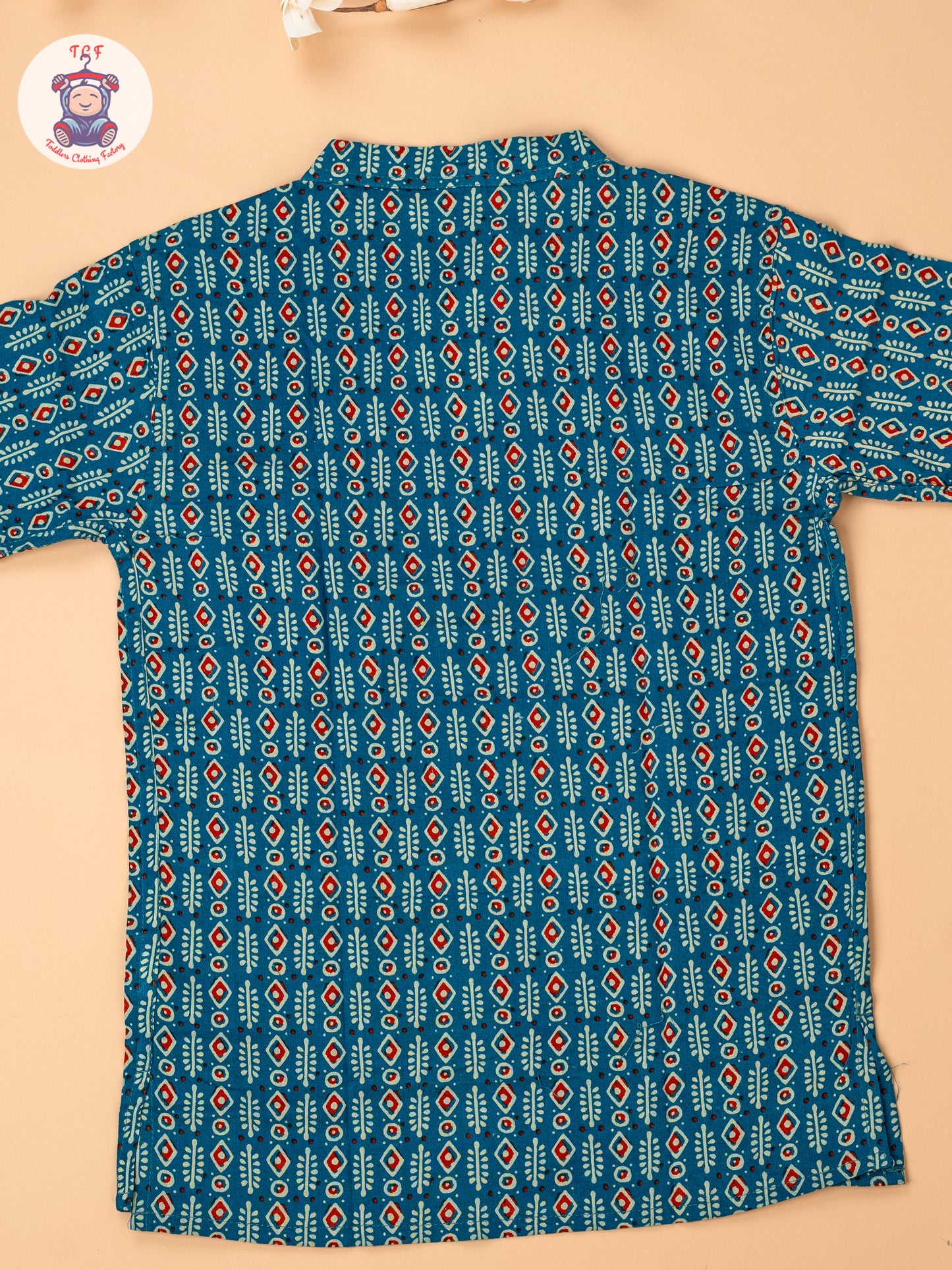 Rama Blue - Boys Readymade Short Kurta