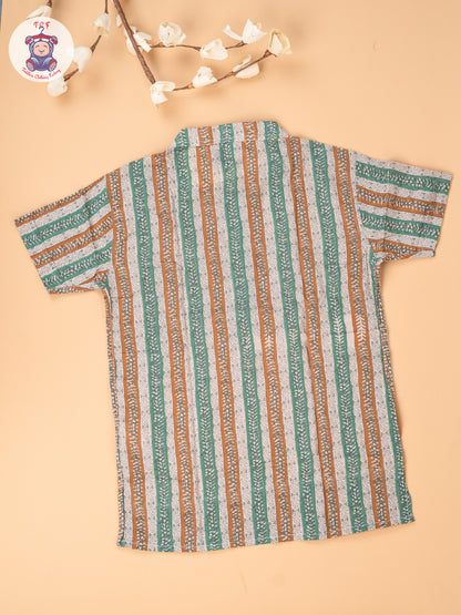 Beige - Boys Readymade Short Kurta