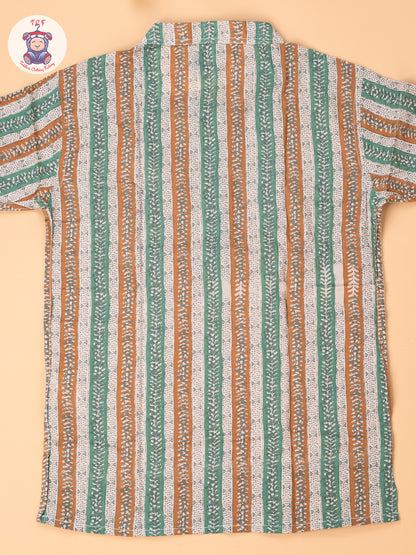 Beige - Boys Readymade Short Kurta