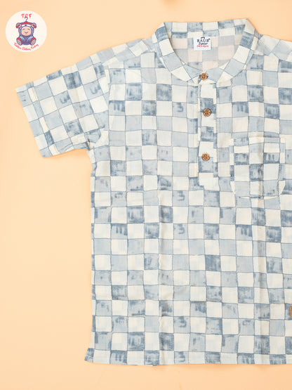 Cream - Boys Readymade Short Kurta