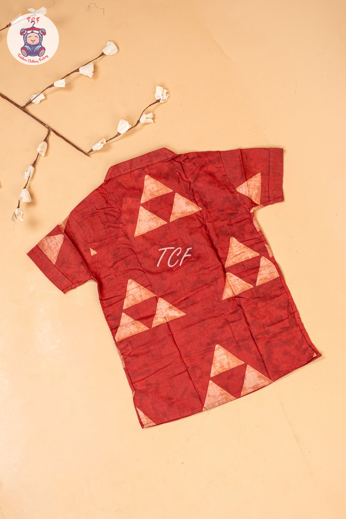 Red - Boys Readymade Short Kurta