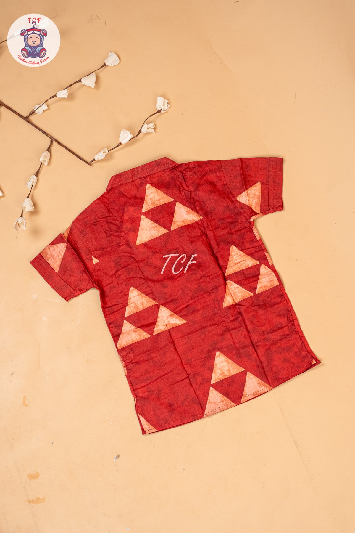 Red - Boys Readymade Short Kurta