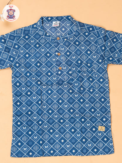 Blue - Boys Readymade Short Kurta