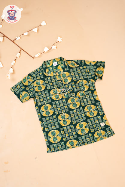 Leaf Green - Boys Readymade Short Kurta