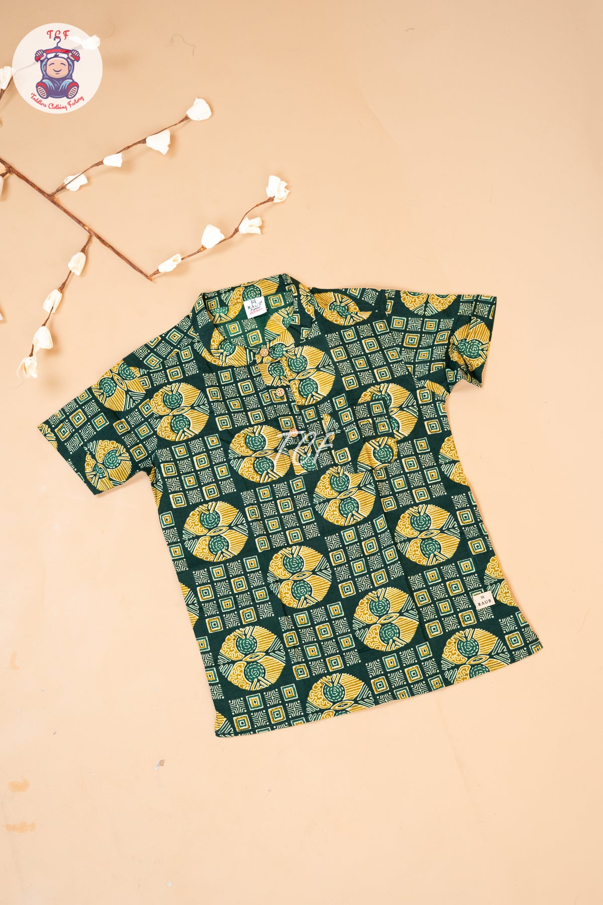 Leaf Green - Boys Readymade Short Kurta