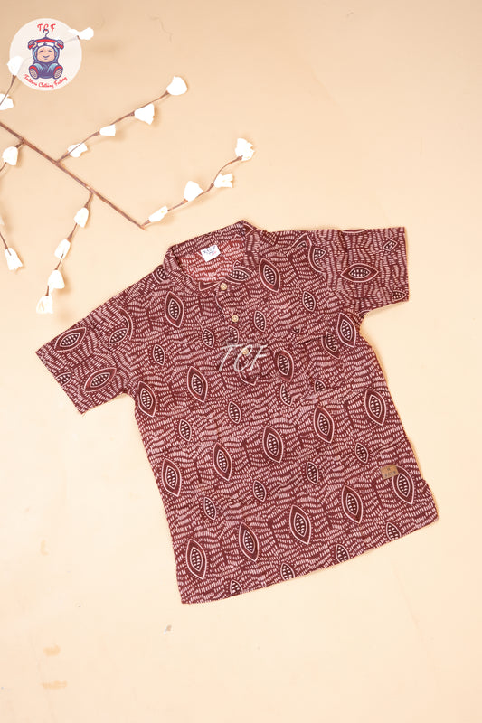 Maroon - Boys Readymade Short Kurta