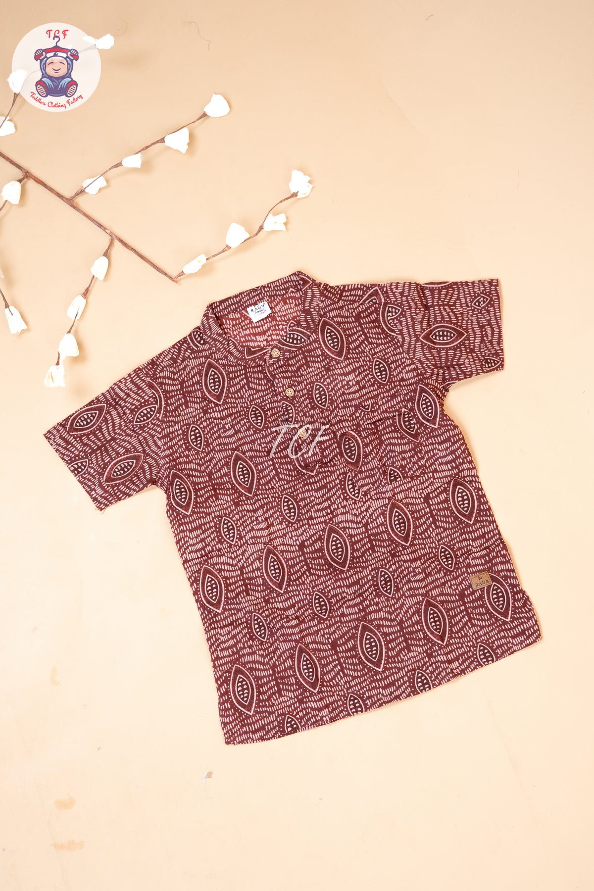 Maroon - Boys Readymade Short Kurta