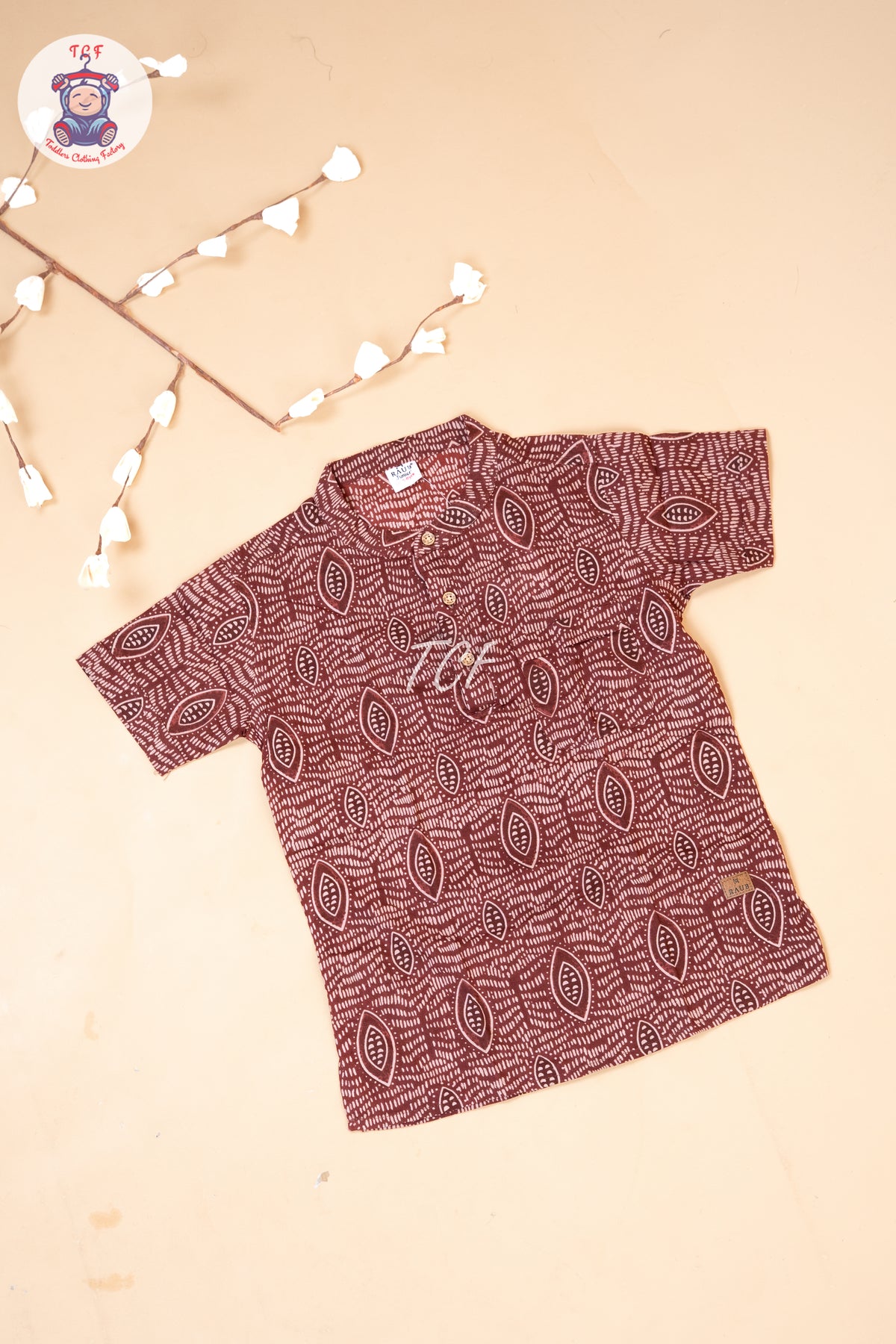 Maroon - Boys Readymade Short Kurta