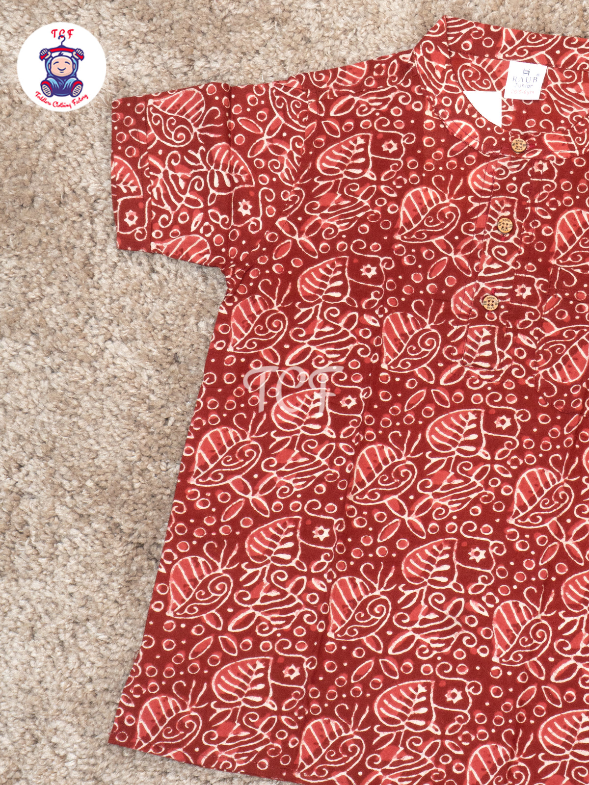 Red  - Boys Readymade Short Kurta
