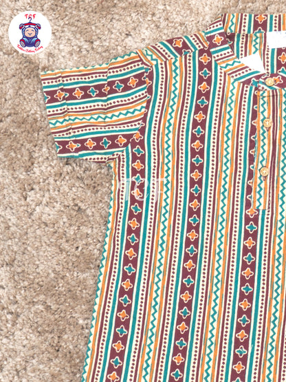 Wine  - Boys Readymade Short Kurta