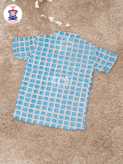 Sky Blue  - Boys Readymade Short Kurta
