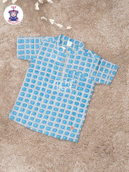 Sky Blue  - Boys Readymade Short Kurta