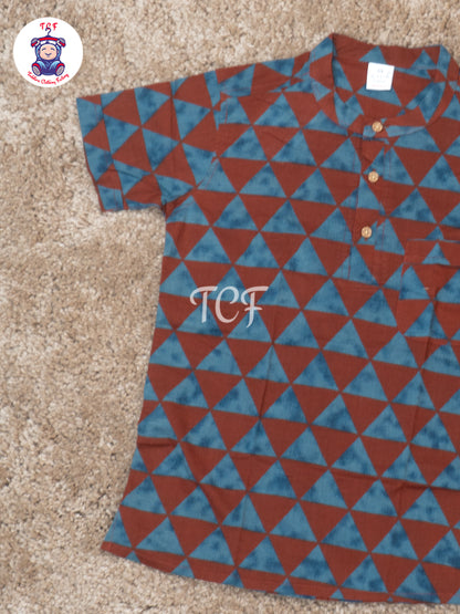 Red  - Boys Readymade Short Kurta
